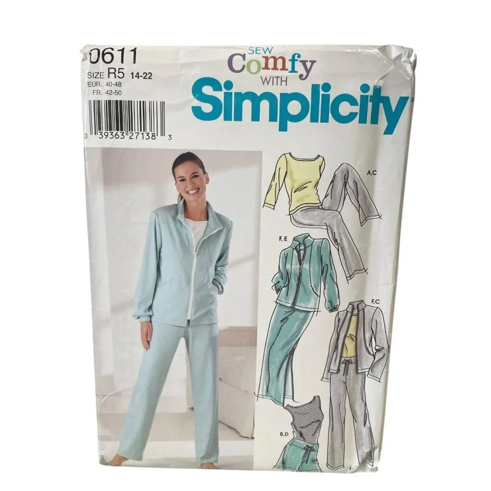 Simplicity 0611 Misses Pants Shorts Skirt Jacket Knit Top Size 14-22‎